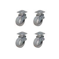 Furç Tablalı Bilyalı Teker (Frenli) - 20x50 - Beyaz/Gri HKS182 - 4 Adet