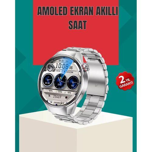 Metal Gövdeli Amoled Akıllı Saat – Kan Oksijen, Nabız Ve Arama Fonksiyonlu
