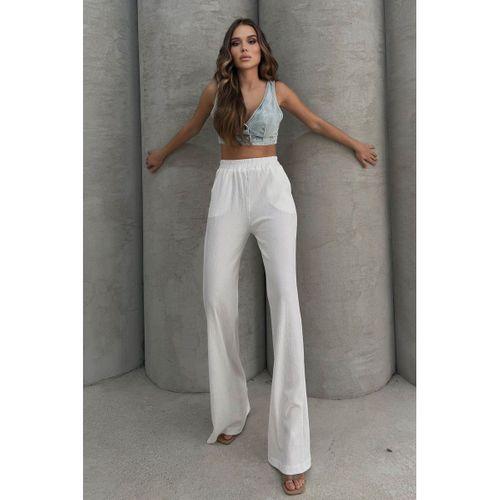Lesa Wear Yumuşacık Yüksel Bel Geniş Paça Likralı Jarse Pantolon Flared