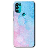 General Mobile GM 21 Plus HD Baskılı Kılıf + 9D Tam Ekran Koruyucu - Blue Art
