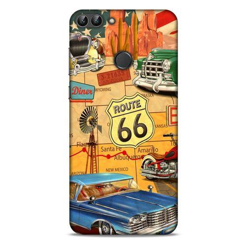 Retro (20) Desen Koruyucu Kılıf Renkli Huawei Psmart Kılıf