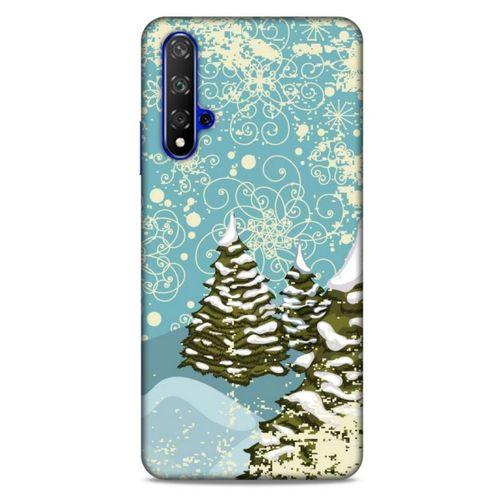 Huawei P Smart S Y8P Kılıf Snowix (29) Arka Koruma Kılıfı Yeşil Krem
