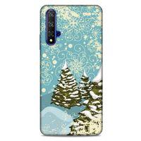 Huawei P Smart S Y8P Kılıf Snowix (29) Arka Koruma Kılıfı Yeşil Krem