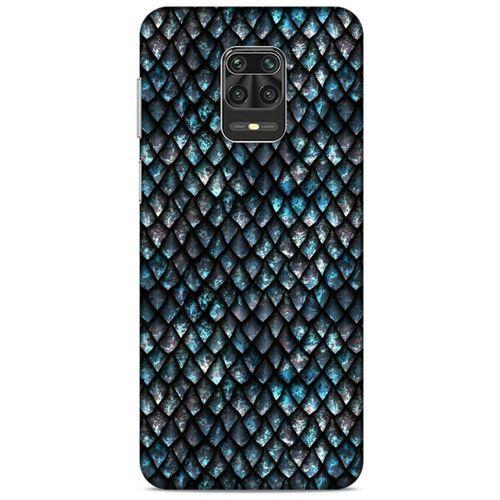 Xiaomi Redmi Note 9S Kılıf Dragons (10) Full Koruma Kılıfı Ejderha Skin Mavi Beyaz