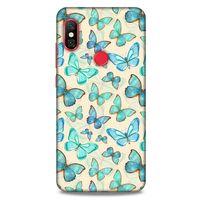 Xiaomi Mi A2 Lite Kılıf Kelebek Etkisi (13) Silikon Kap Lacivert