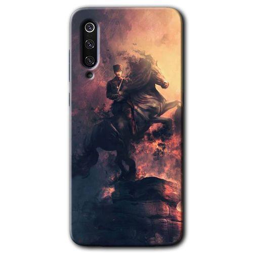 Potkal Hediye Fabrikası Xiaomi Mi 9 Kılıf HD Desen Baskılı Arka Kapak - Atatürk Portre