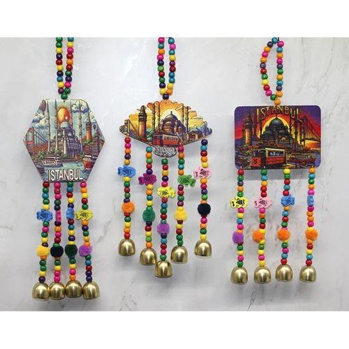 İstanbul Temalı Renkli Boncuklu Asmalı Rüzgar Çanı Alk4572