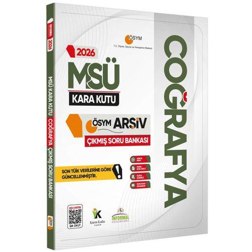 2026 MSÜ Coğrafya Kara Kutu ÖSYM Çıkmış Soru Bankası Dijital Çözümlü