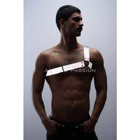 Reflektörlü (karanlıkta Parlayan) Tek Omuz Erkek  Göğüs Harness, Clubwear - Brfm32