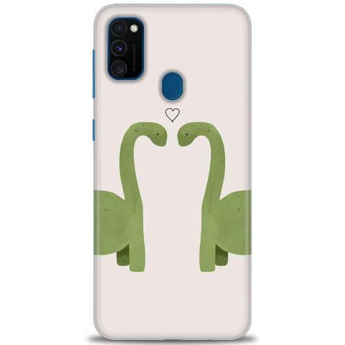 Samsung Galaxy M30S Kılıf HD Baskılı Kılıf - Dinazor Aşkı + Tam Ekran Koruyucu