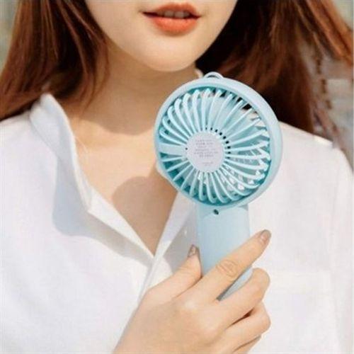 Mini Fan,Telefon Tutucu,Portatif El Vantilatörü Mavi  9,3X19Cm Usb Şarjlı El Fanı