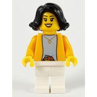 Lego Minifigür Woman, Bright Light Orange Jacket hol227
