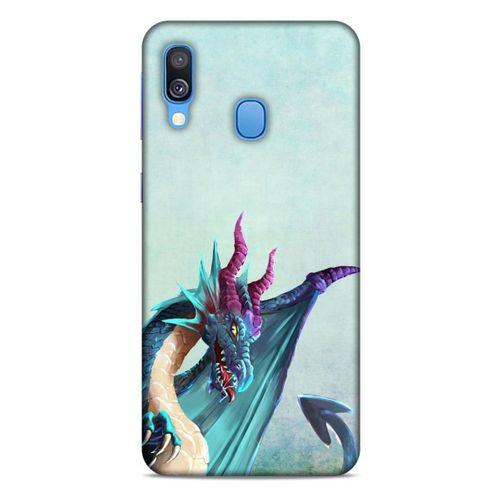 Samsung Galaxy A40 Kılıf Dragons (19) Kılıfları Mavi Ejderha