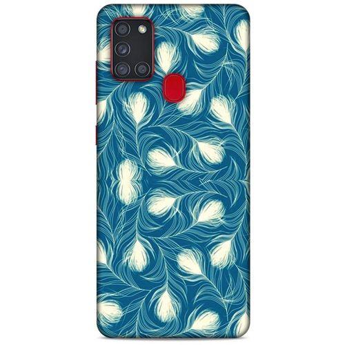 Samsung Galaxy A21s Kılıf Desenli Özel Seri Tüyler (43) Thin Fit Kılıf