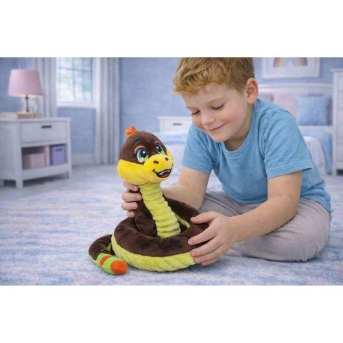 Peluş Sevimli Hayvanlar 35 cm - Kahverengi Çıngıraklı Yılan
