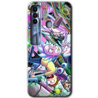 Tecno Spark 7 Pro HD Baskılı Kılıf + 9D Tam Ekran Koruyucu - Graffiti Çizgi Film