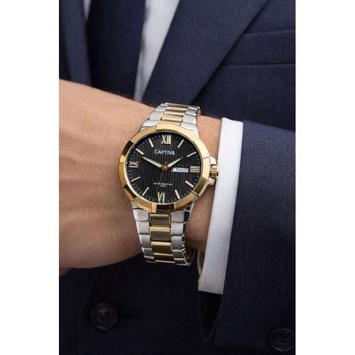 Captiva Bileklik Hediyeli Çelik Kordon Haftanın Günü Ve Takvimli Kadran Erkek Kol Saati CT.M.001.M2
