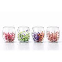 Çift Camlı Çiçekli Bardak Alk4471