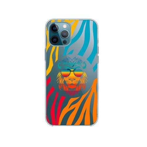 iPhone 12 Pro Max Color Leon Tasarımlı Premium Şeffaf Silikon Kılıf
