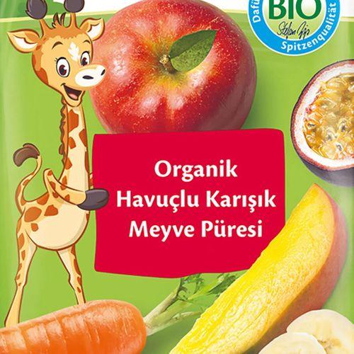 Eğitici Çocuk Hipp Organik Havuçlu Karışık Meyve Püresi 100 Gr