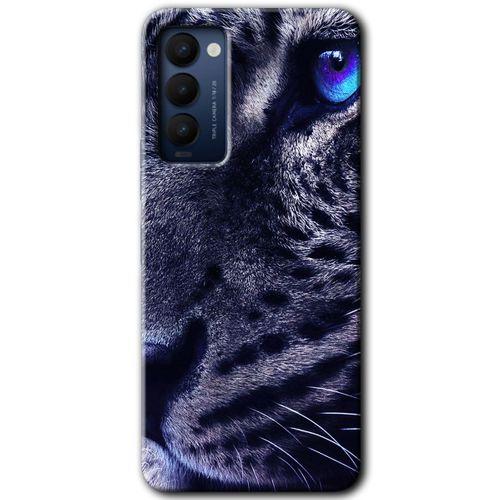 MRCİLETİSİM Tecno Camon 18T Kılıf HD Desen Baskılı Arka Kapak+Temperli Cam - Kaplan