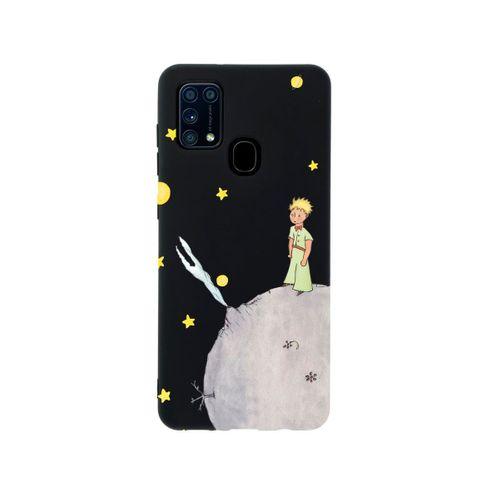 Samsung M21 Küçük Prens Premium Silikonlu Siyh Telefon Kılıfı