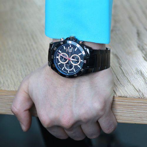 Ferro Siyah Renk Çelik Kordonlu Erkek Kol Saati TH-FM31216A-G