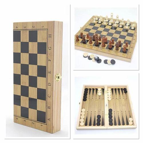 Ahşap Satranç Ve Tavla Seti Alk4244