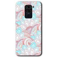 MRCİLETİSİM Xiaomi Redmi Note 9 Kılıf Baskılı Kapak - Çin Mandala 1 + 5D Tam Kaplayan Cam