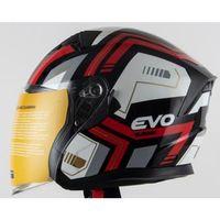 SEVGENT Kask Çenesiz Gözlüklü Evo Kırmızı-Siyah 52809 -S-