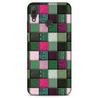 Huawei Y9 2019 Kılıf Patchwork (34) Slim Armor Kılıf Yeşil Fuşya