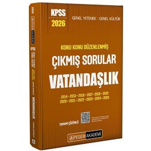 2026 KPSS GYGK Vatandaşlık Konu Konu Düzenlenmiş Tamamı Çözümlü Çıkmış Sorular Pegem Akademi