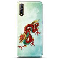 Casper Via F3 Kılıf Dragons (25) Antişok Kapak Tatoo Sarı Kırmızı Ejderha