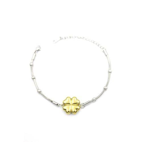 Yonca Zincir Bileklik - Altın