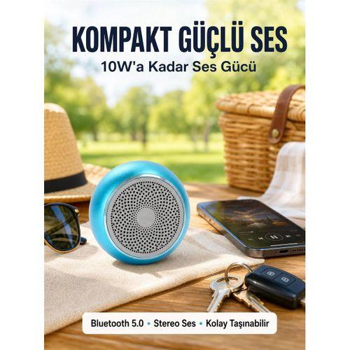 Alüminyum Gövdeli Mini Bluetooth Hoparlör – Dayanıklı Ve Şık Tasarım Yeni Nesil