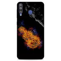 Lopard Samsung Galaxy M30 Uyumlu Kılıf FireX (8) Baskılı Kılıf Keman