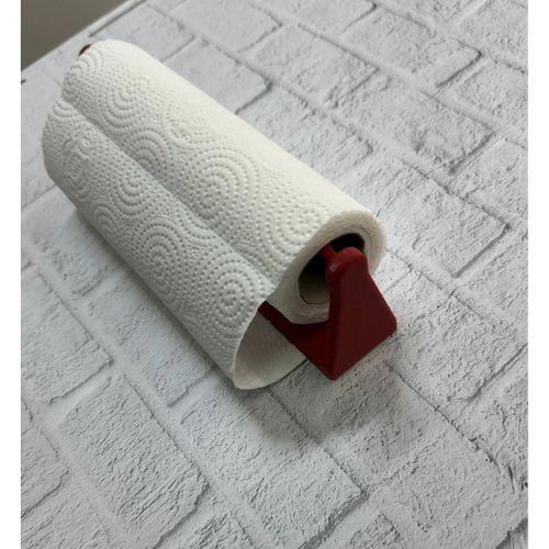 Dekoratif Kırmızı Kağıt Havlu Tutucu Duvar Askılı Model