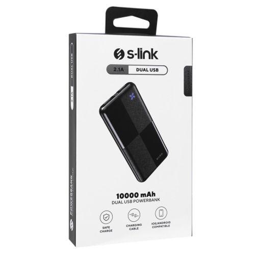 S-LINK IP-G12N, Siyah, 10.000mAh, 2xUSB, 1xMicro USB, 1xType-C, 4 LED Göstergeli, PowerBank