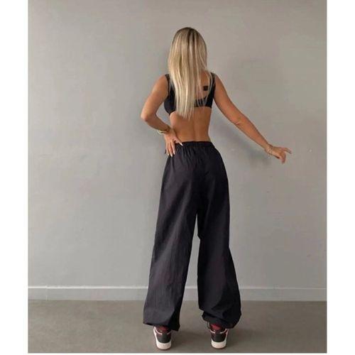 Cepli Paraşut Pantalon - Siyah