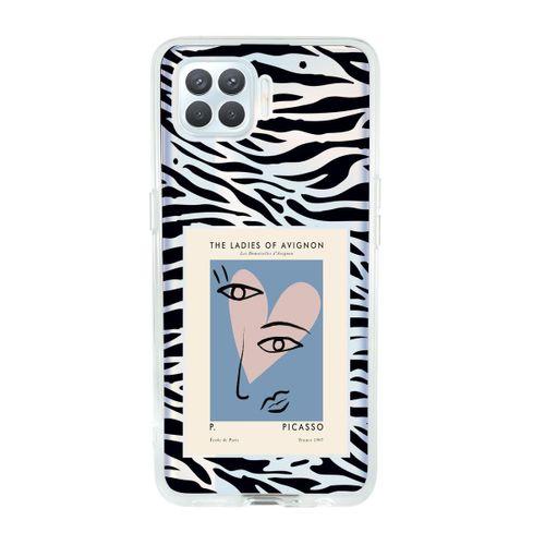 Oppo Reno 4 Lite Picasso The Ladies of Avignon Desenli Premium Şeffaf Silikon Kılıf