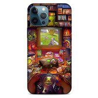 Retro (47) Desen Crystal Flex Kılıf Renkli Apple iPhone 12 Pro Max Kılıf