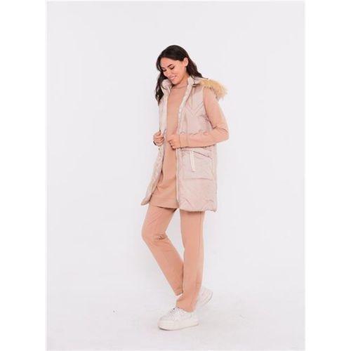 Sarah Kapşonlu Şişme Yelekli Spor Üçlü Takım - 70030.026 - Bej