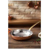 Turna Bakır Şahika Tava 4 No 20 Cm Sadece Taban El Dövme Kırmızı Turna7567-1