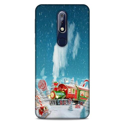 Nokia 7.1 Kılıf Snowix (11) Tam Koruma Yeşil Kırmızı