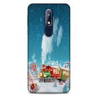 Nokia 7.1 Kılıf Snowix (11) Tam Koruma Yeşil Kırmızı