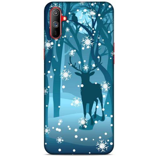 Oppo Realme C3 Kılıf Snowix (28) Arka Kapak Mavi Koyu