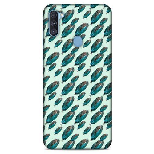 Samsung Galaxy A11 Kılıf Desenli Özel Seri Tüyler (50) Shockproof Kılıf