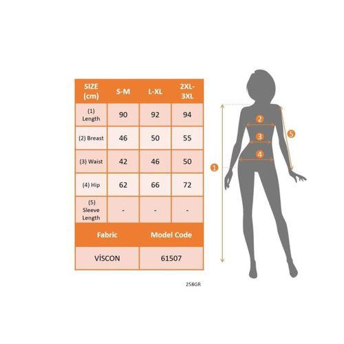 Kadın Askılı Yuvarlak Yaka önden Düğmeli çift Renkli Viskon Elbise