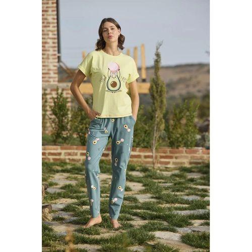 Desenli Ve Baskılı "yoga Sport" Pijama Takımı