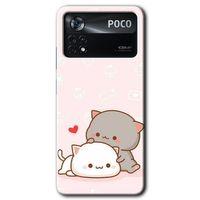Poco x4 Pro Kılıf HD Desen Baskılı Arka Kapak - Kedi Aşkı + Kırılmaz Cam